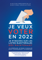 affiche je veux voter en 2022